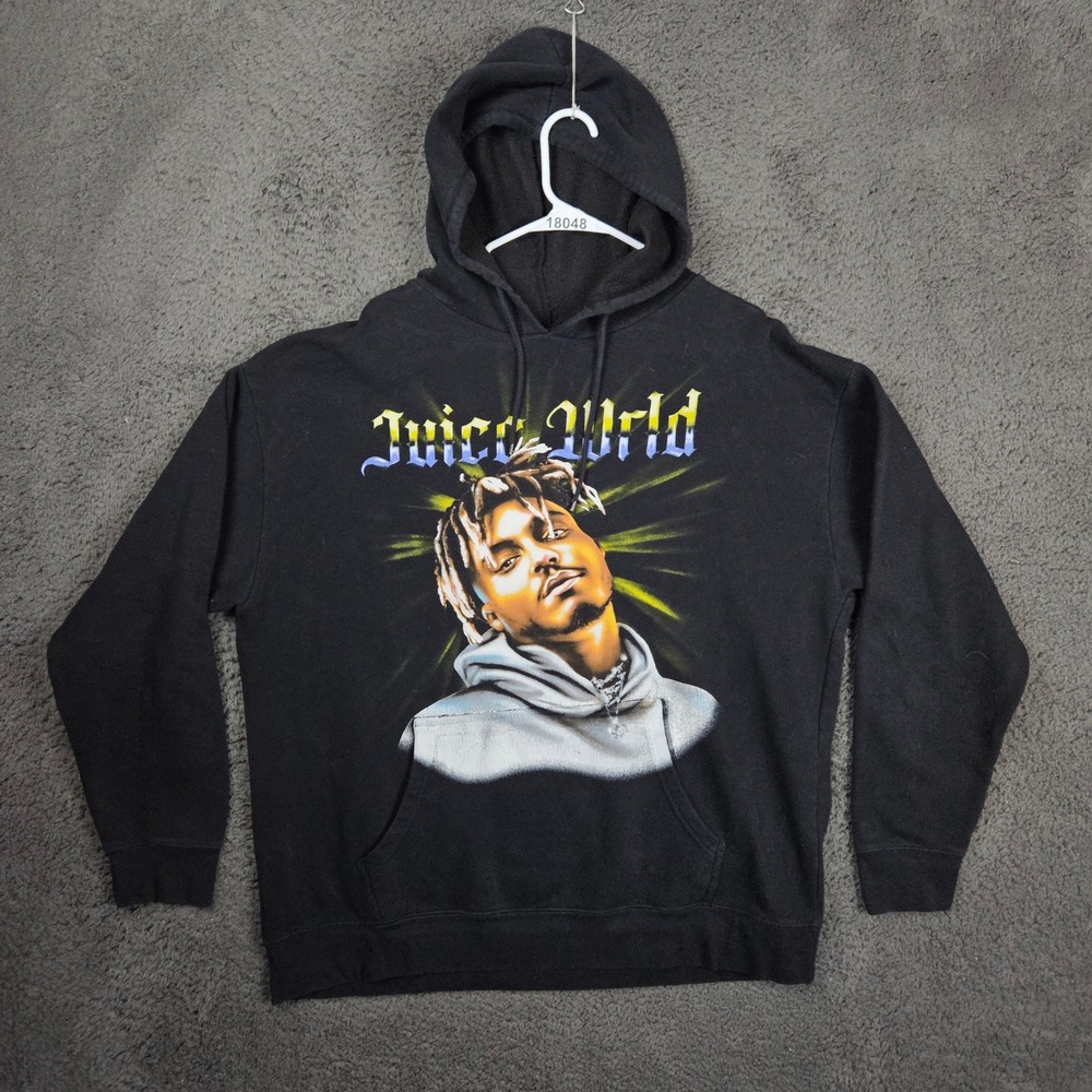 Juice WRLD Hoodie Black XL‎ Rapper Graphic Pullover Sweatshirt Menswear